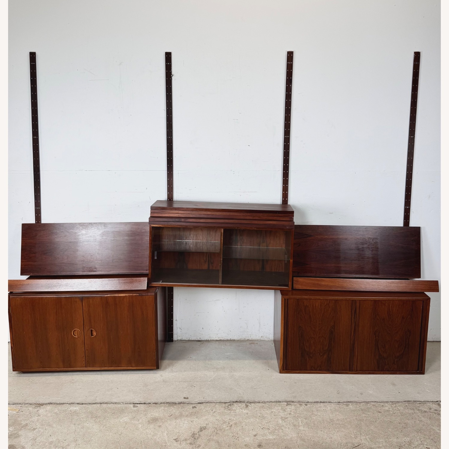 MCM Danish Rosewood Three-Bay Modular Wall Unit - image-23