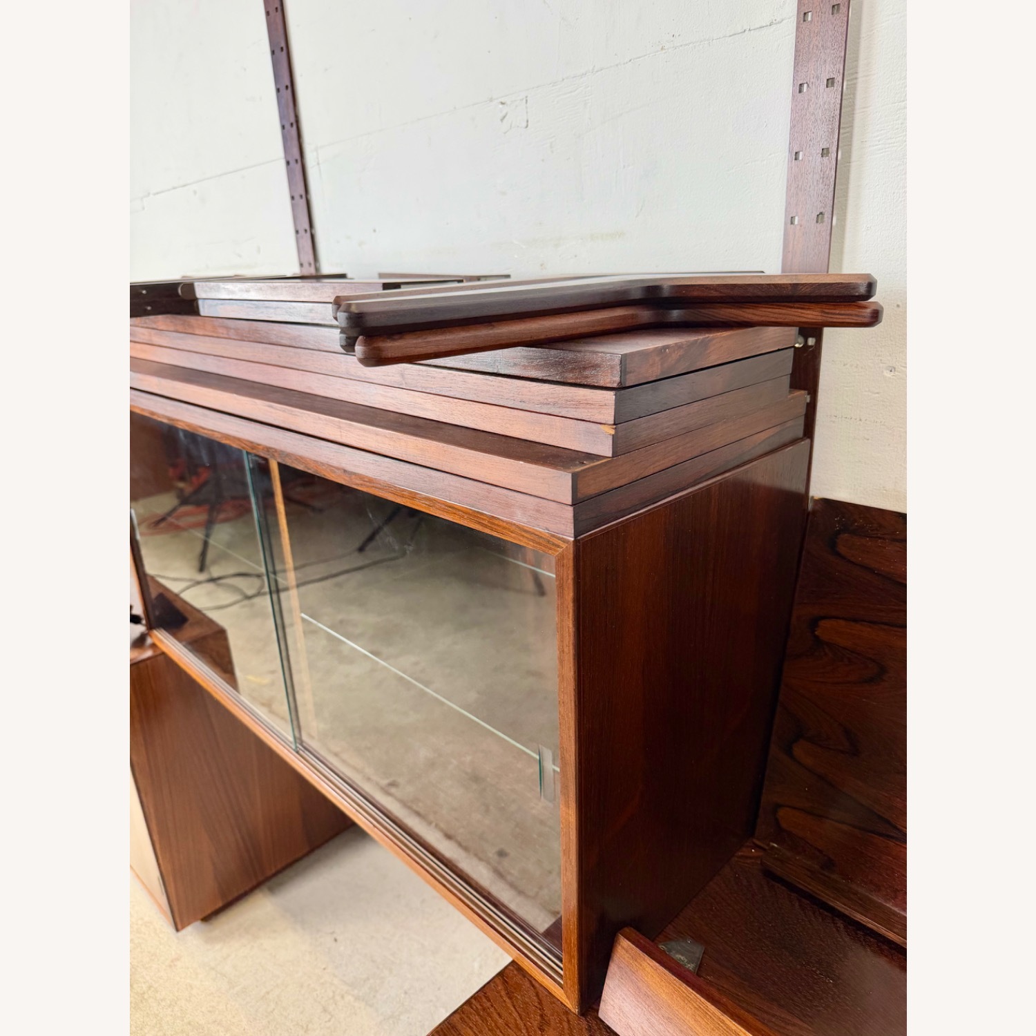 MCM Danish Rosewood Three-Bay Modular Wall Unit - image-6