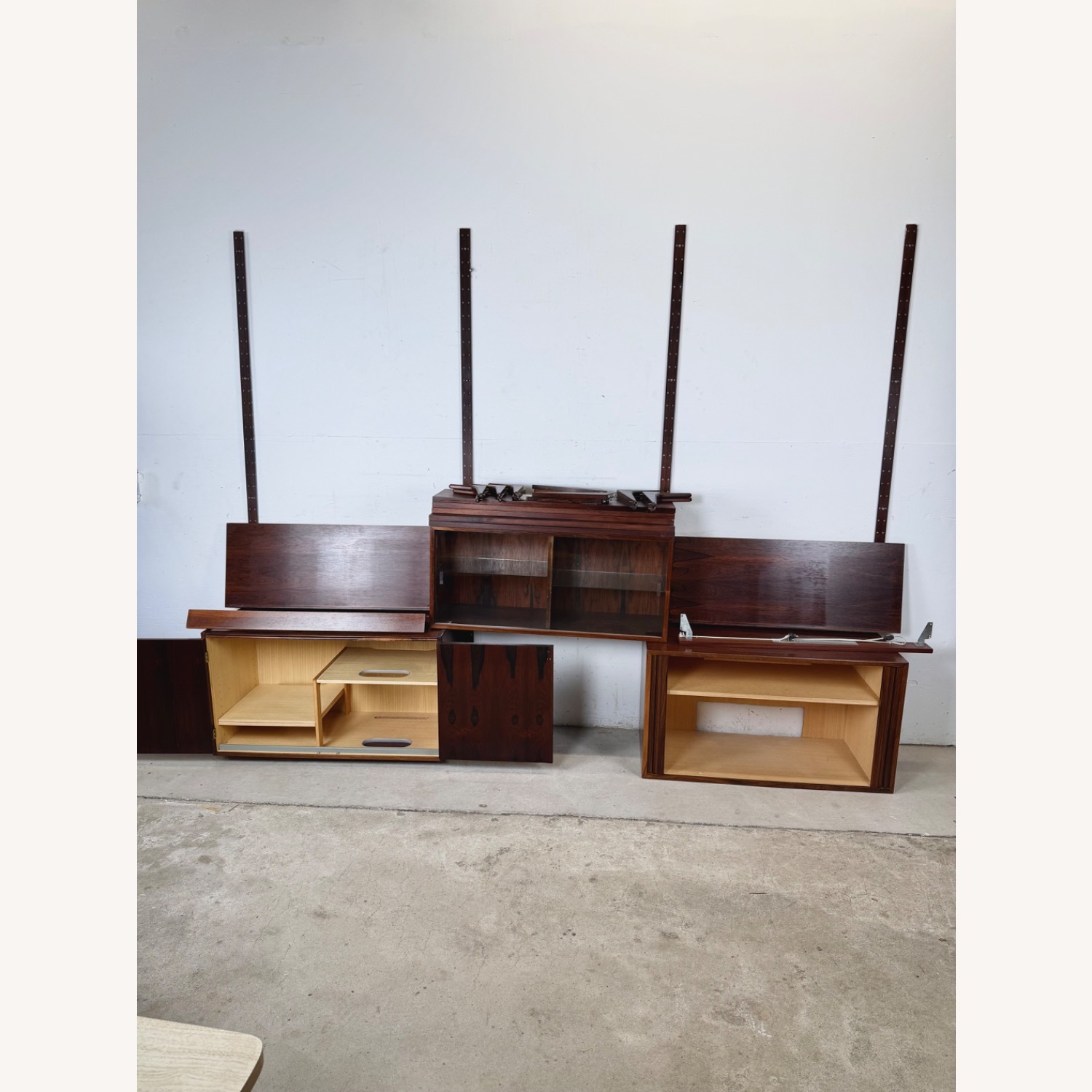 MCM Danish Rosewood Three-Bay Modular Wall Unit - image-3