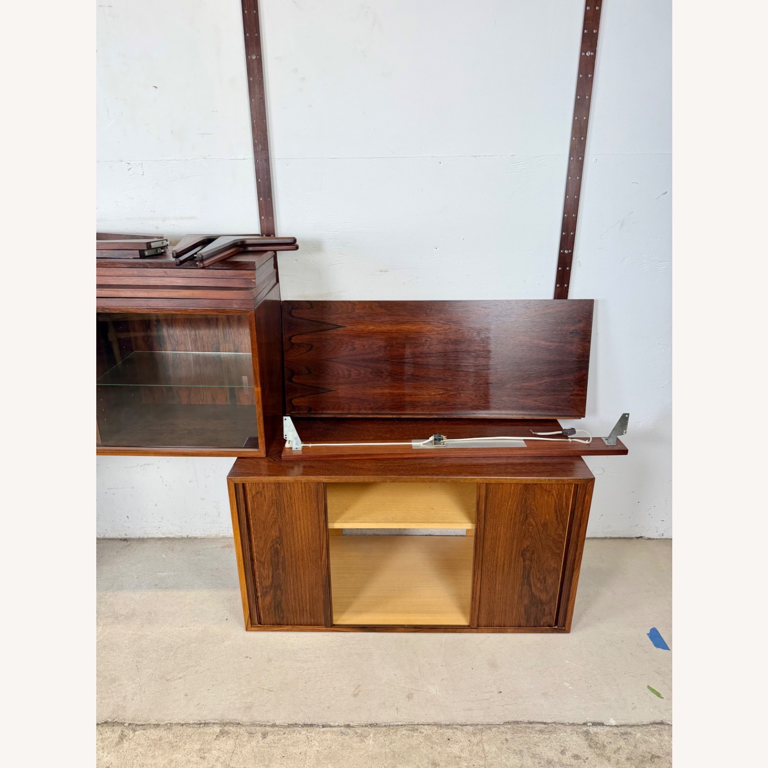 MCM Danish Rosewood Three-Bay Modular Wall Unit - image-4