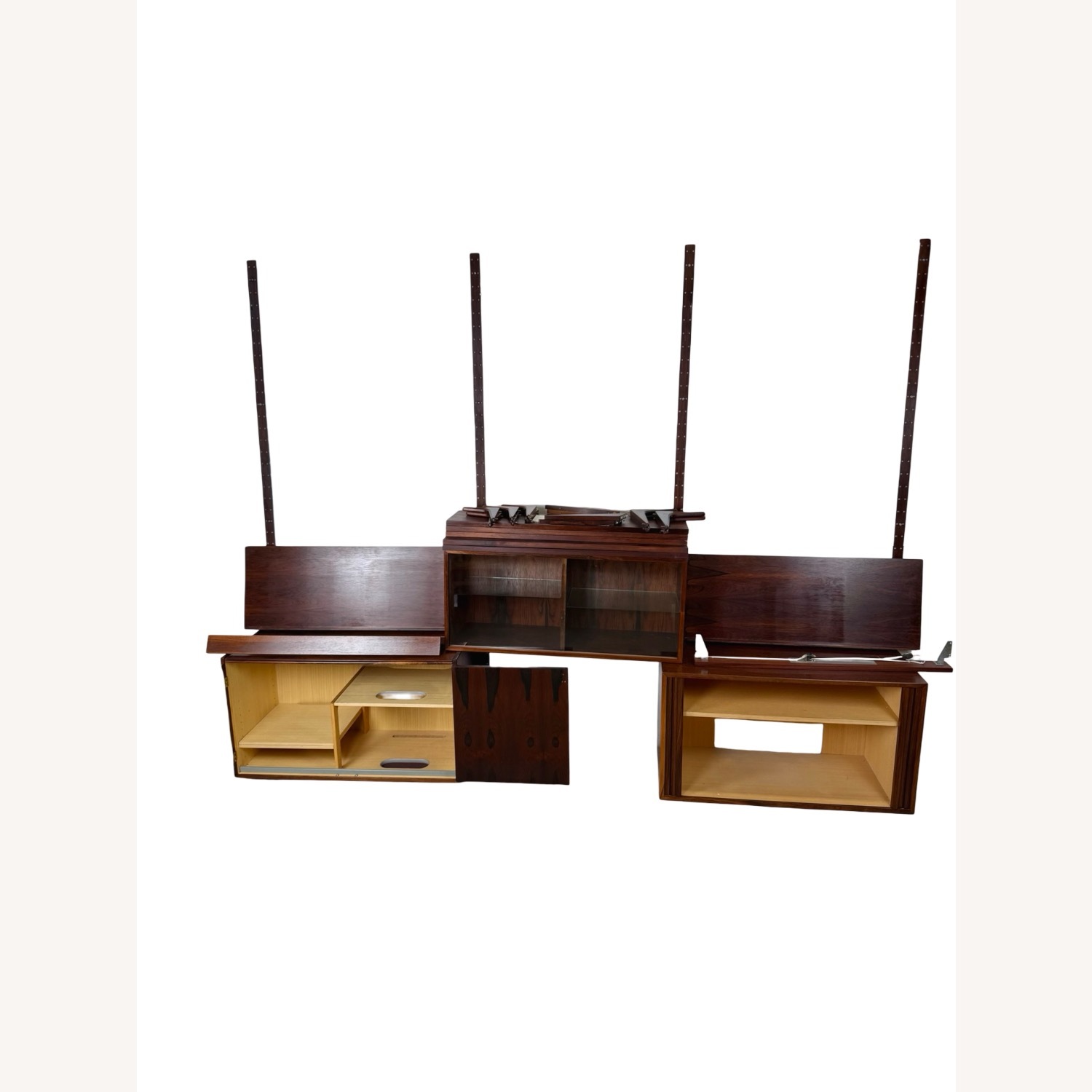 MCM Danish Rosewood Three-Bay Modular Wall Unit - image-2