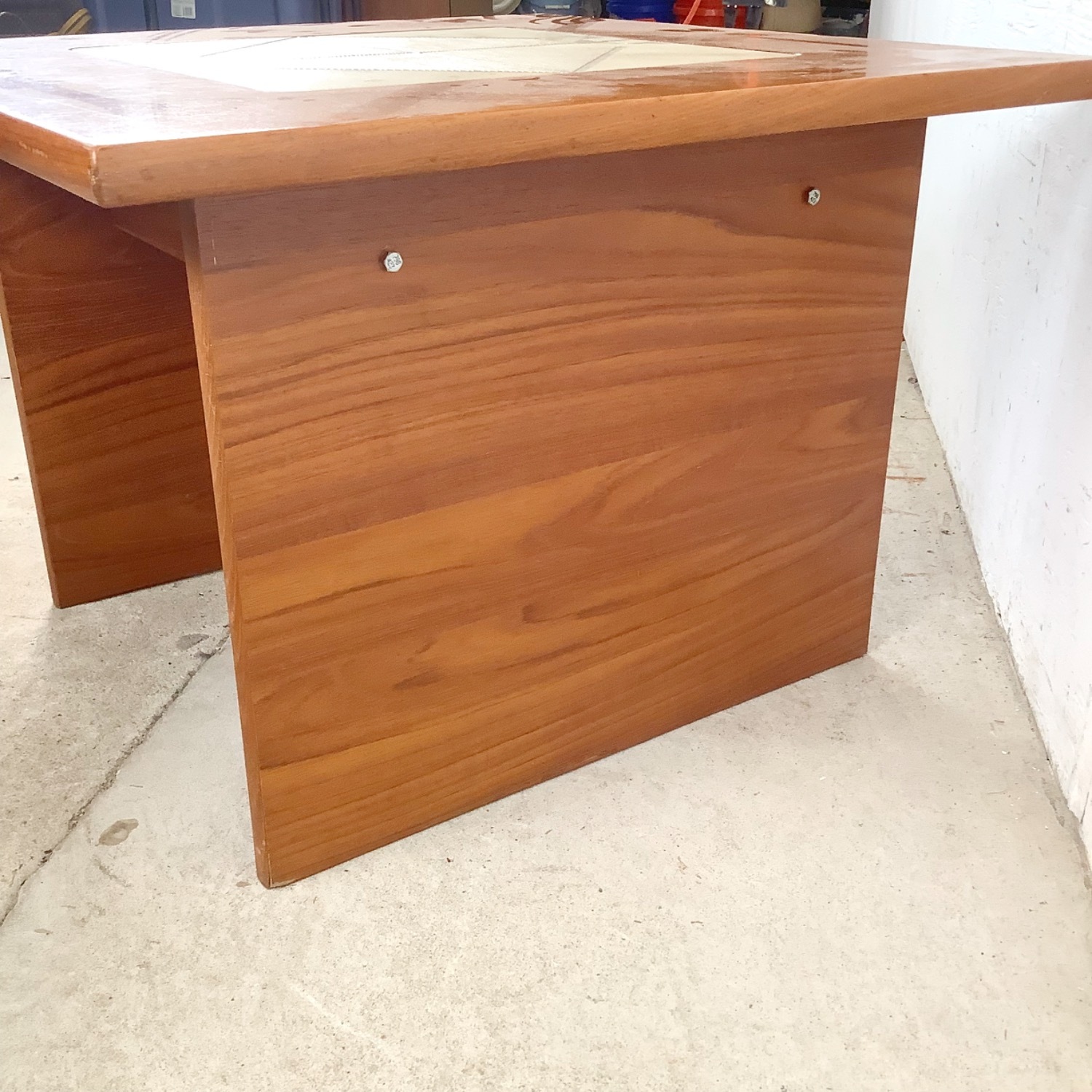  Vintage Danish Modern Teak & Tile Side Table - image-14