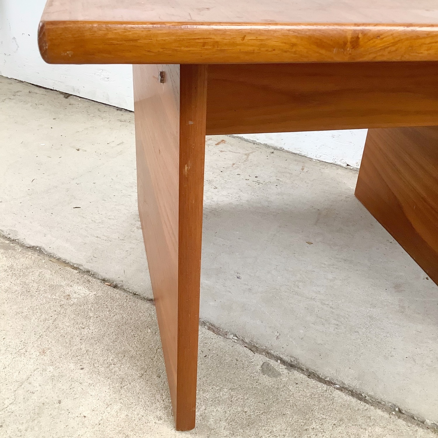  Vintage Danish Modern Teak & Tile Side Table - image-11