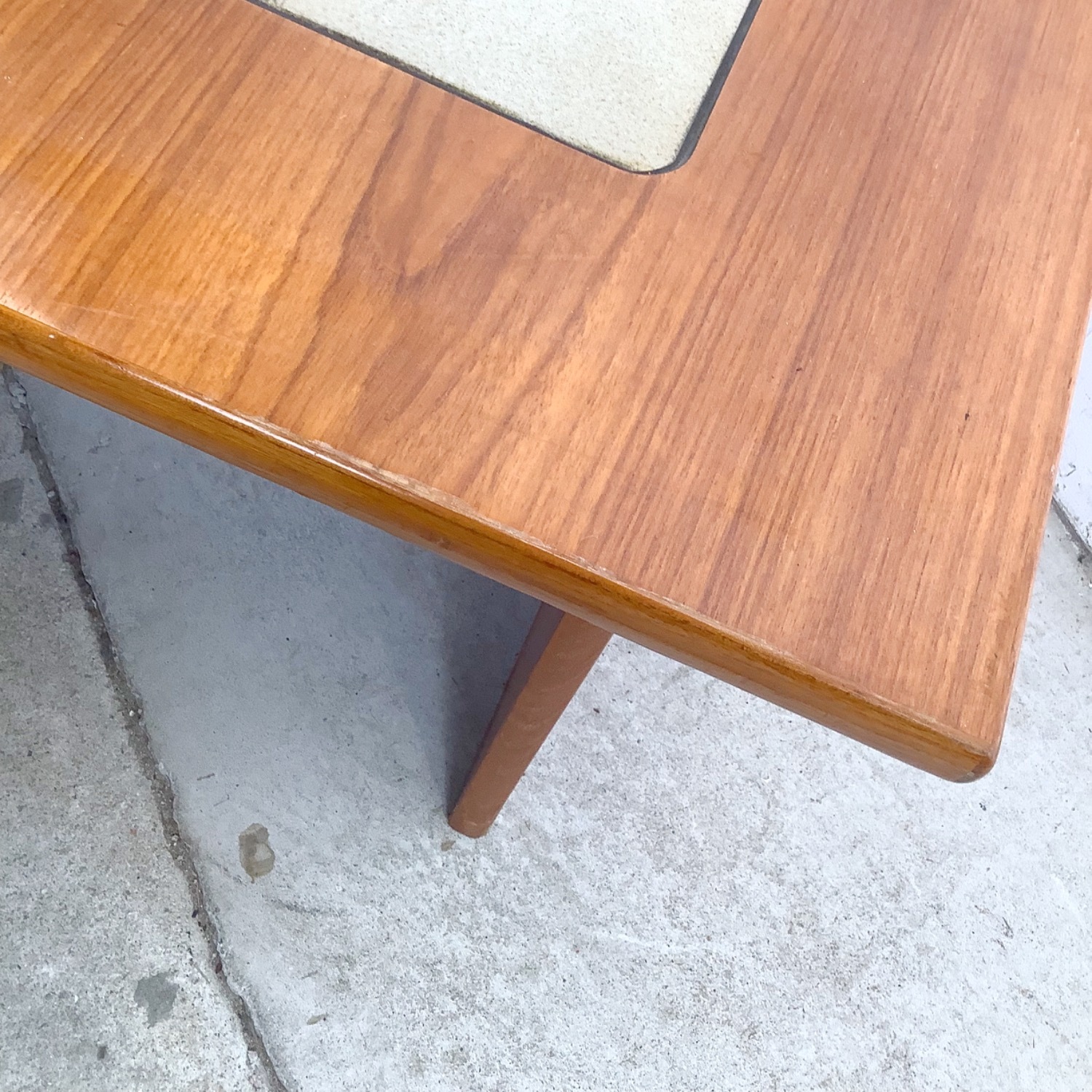  Vintage Danish Modern Teak & Tile Side Table - image-12