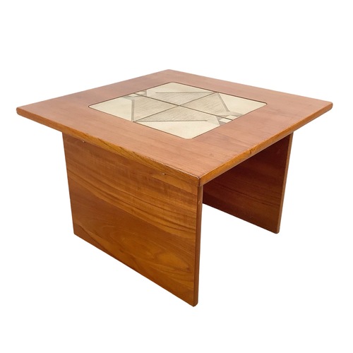 Used Vintage Danish Modern Teak & Tile Side Table for sale on AptDeco