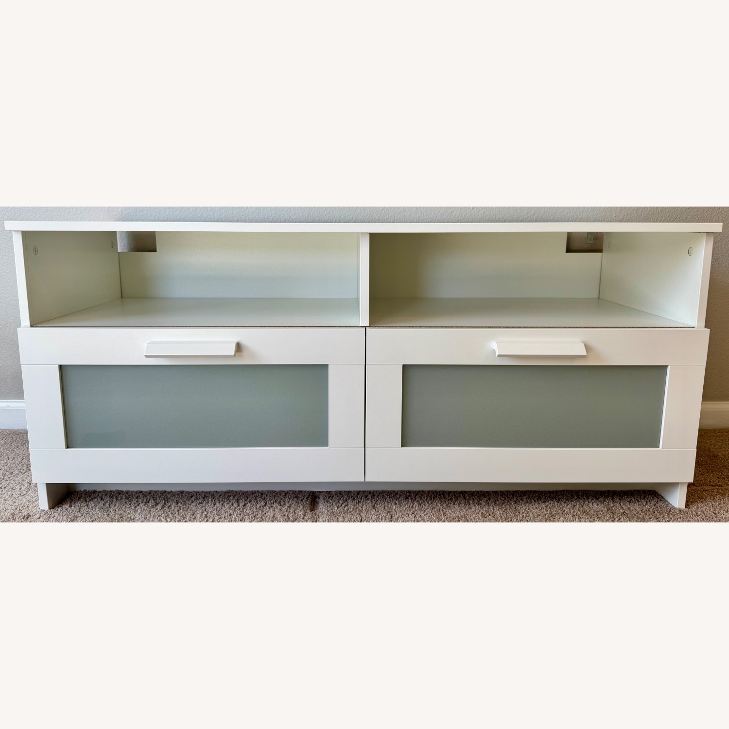 IKEA Brimnes White Wood Media Storage - image-1