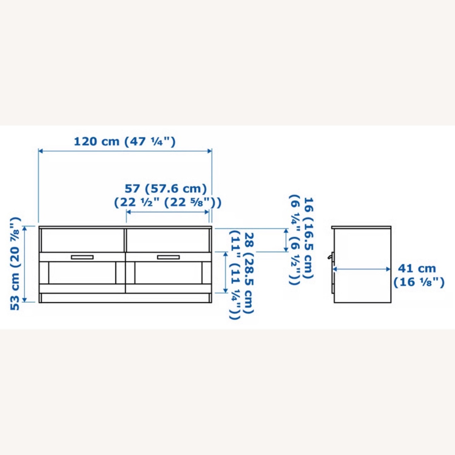 IKEA Brimnes White Wood Media Storage - image-8