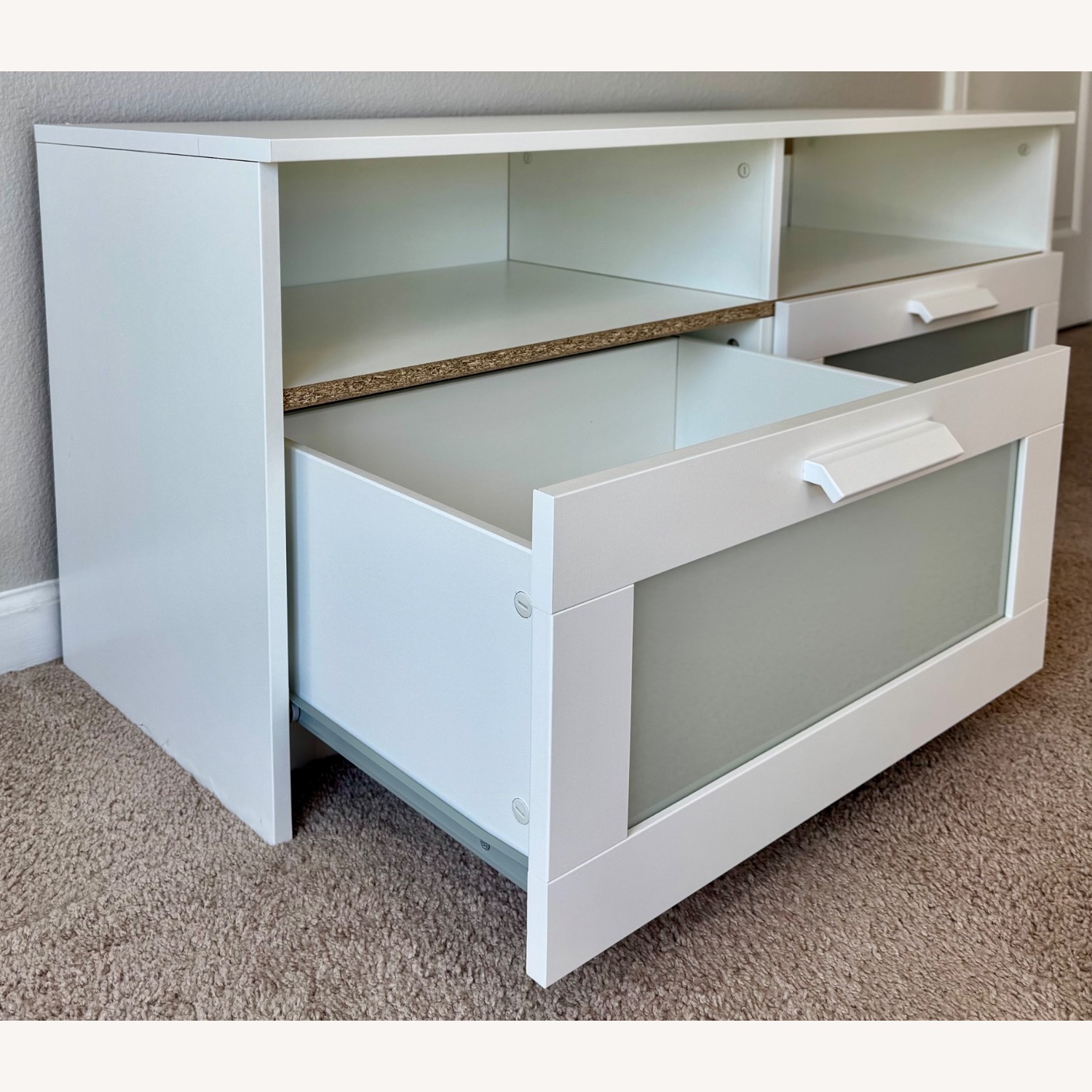 IKEA Brimnes White Wood Media Storage - image-4