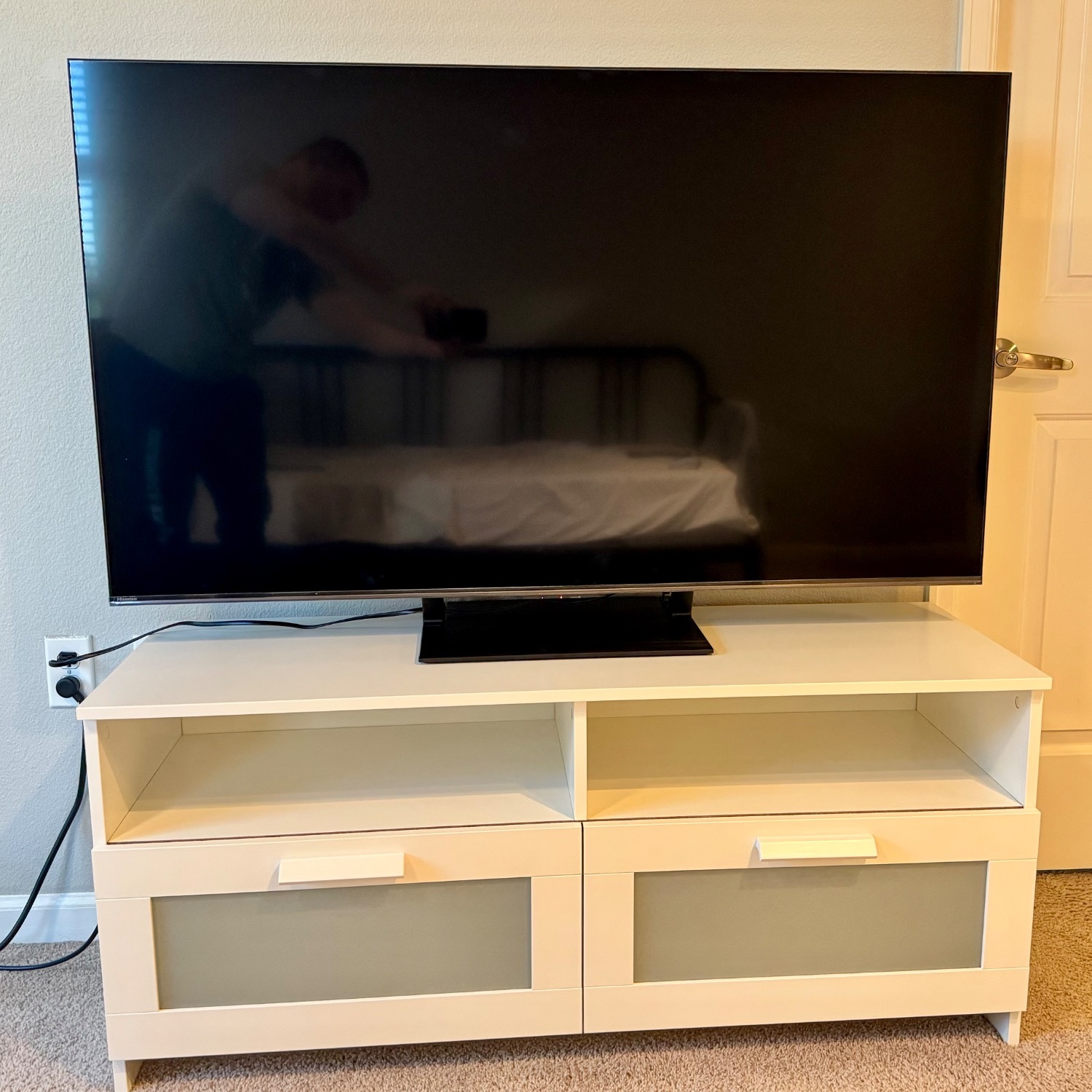 IKEA Brimnes White Wood Media Storage - image-9