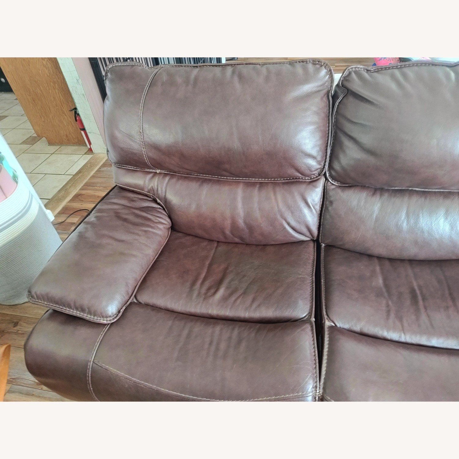 Raymour & Flanigan Dark Brown 3+ Seater Sofa - image-7