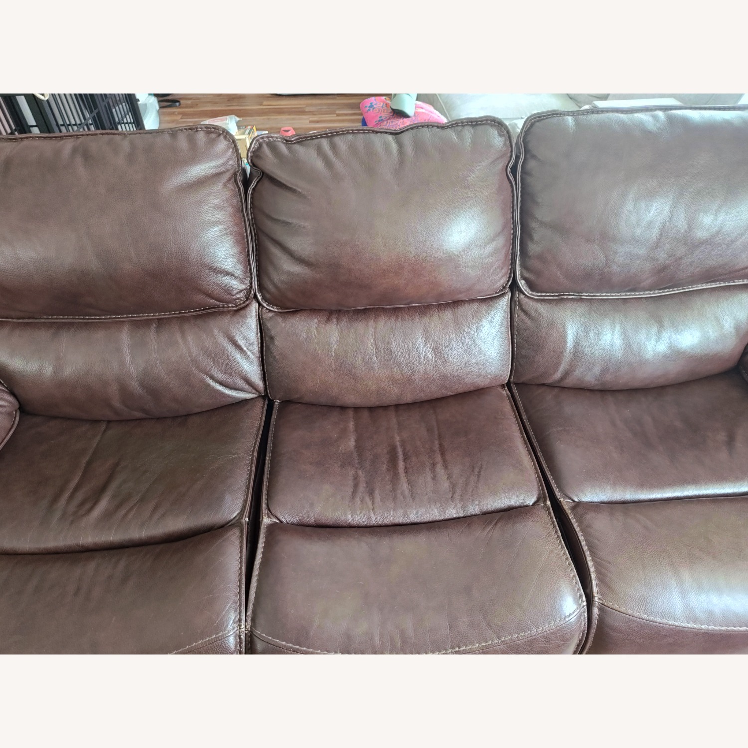 Raymour & Flanigan Dark Brown 3+ Seater Sofa - image-5