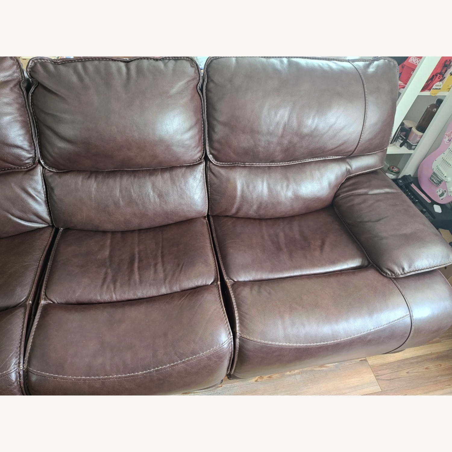 Raymour & Flanigan Dark Brown 3+ Seater Sofa - image-6