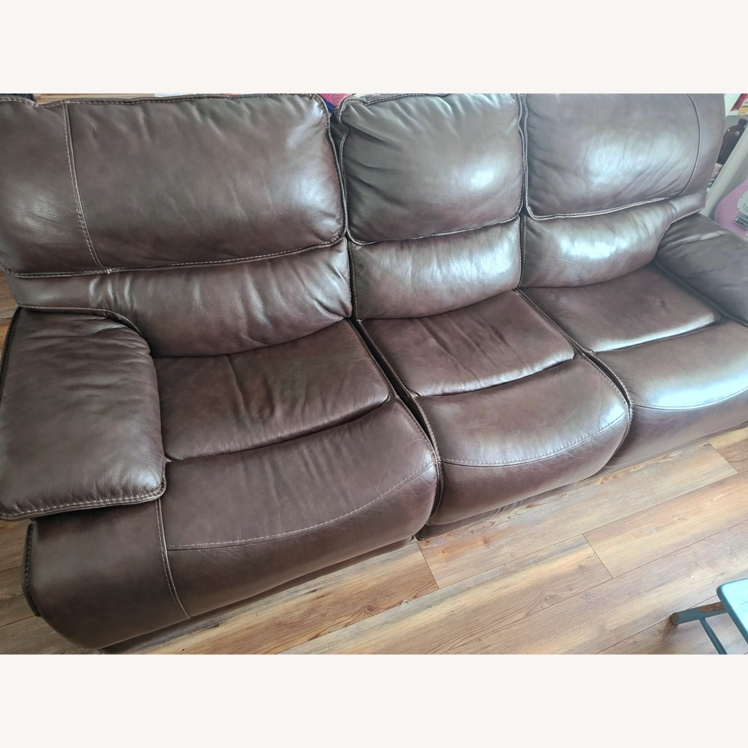 Raymour & Flanigan Dark Brown 3+ Seater Sofa - image-2