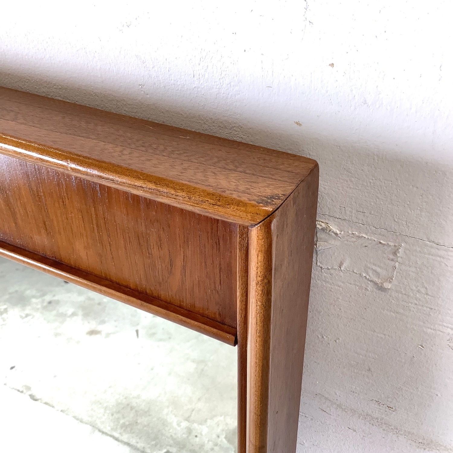 Vintage Walnut & Pecan Mirror Mid-Century - image-9