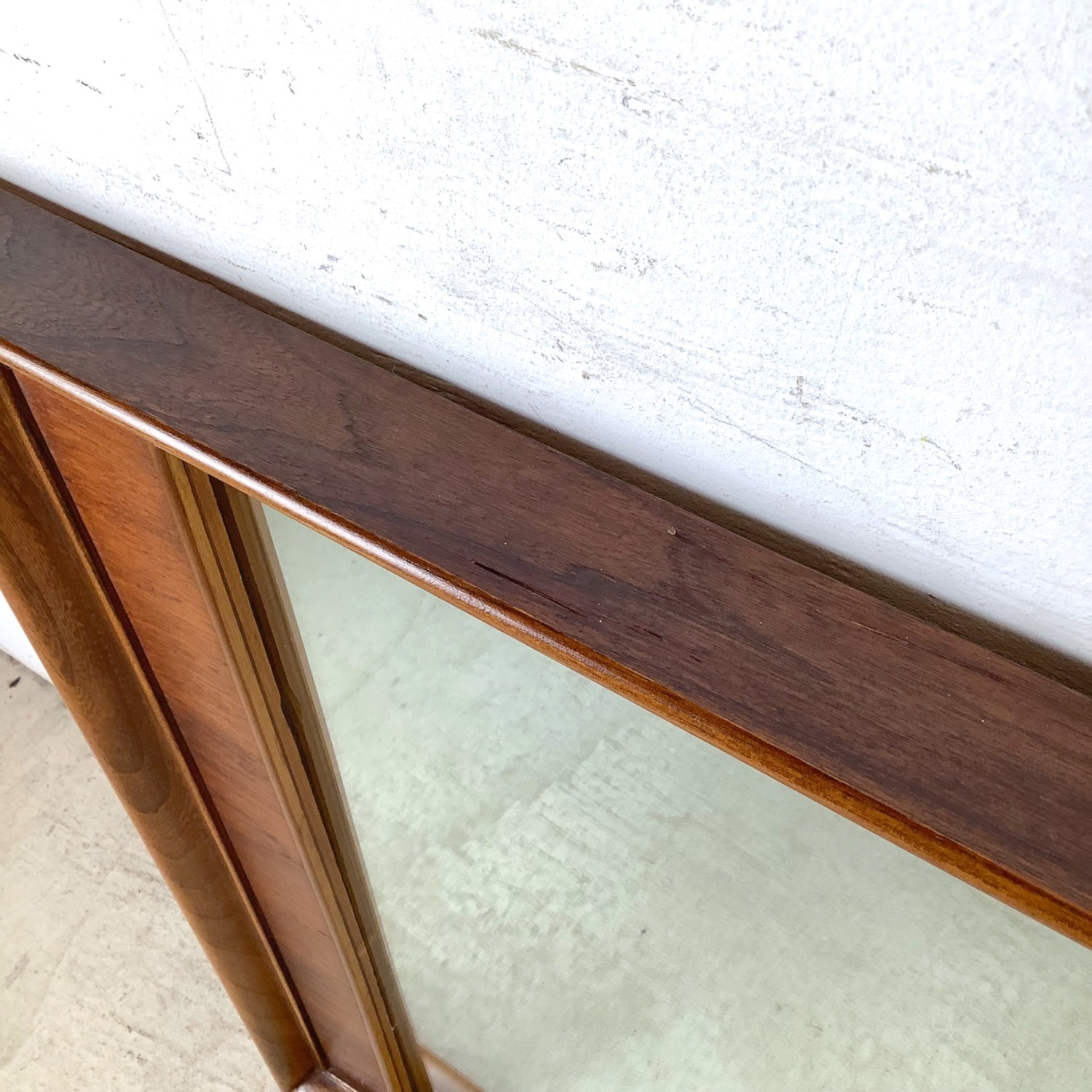 Vintage Walnut & Pecan Mirror Mid-Century - image-22
