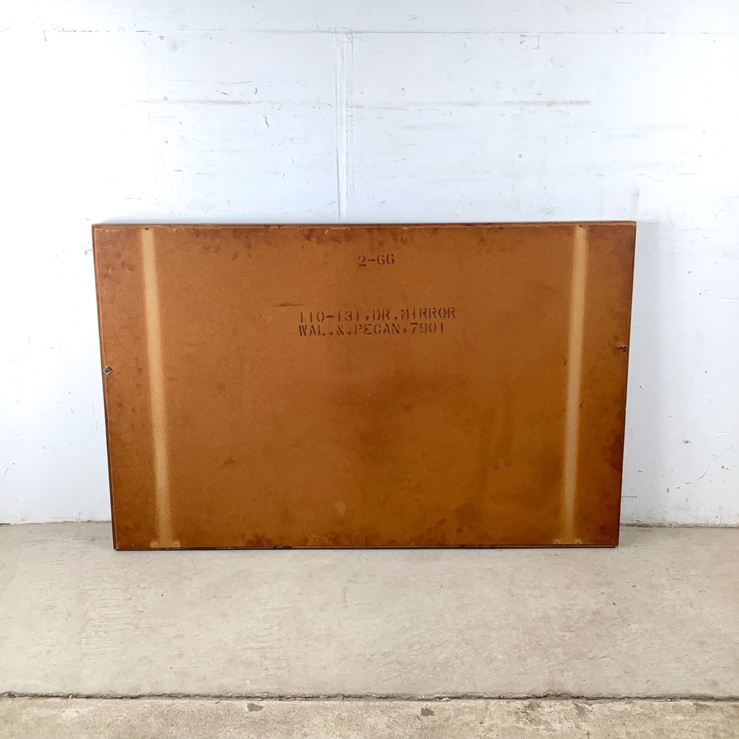 Vintage Walnut & Pecan Mirror Mid-Century - image-26