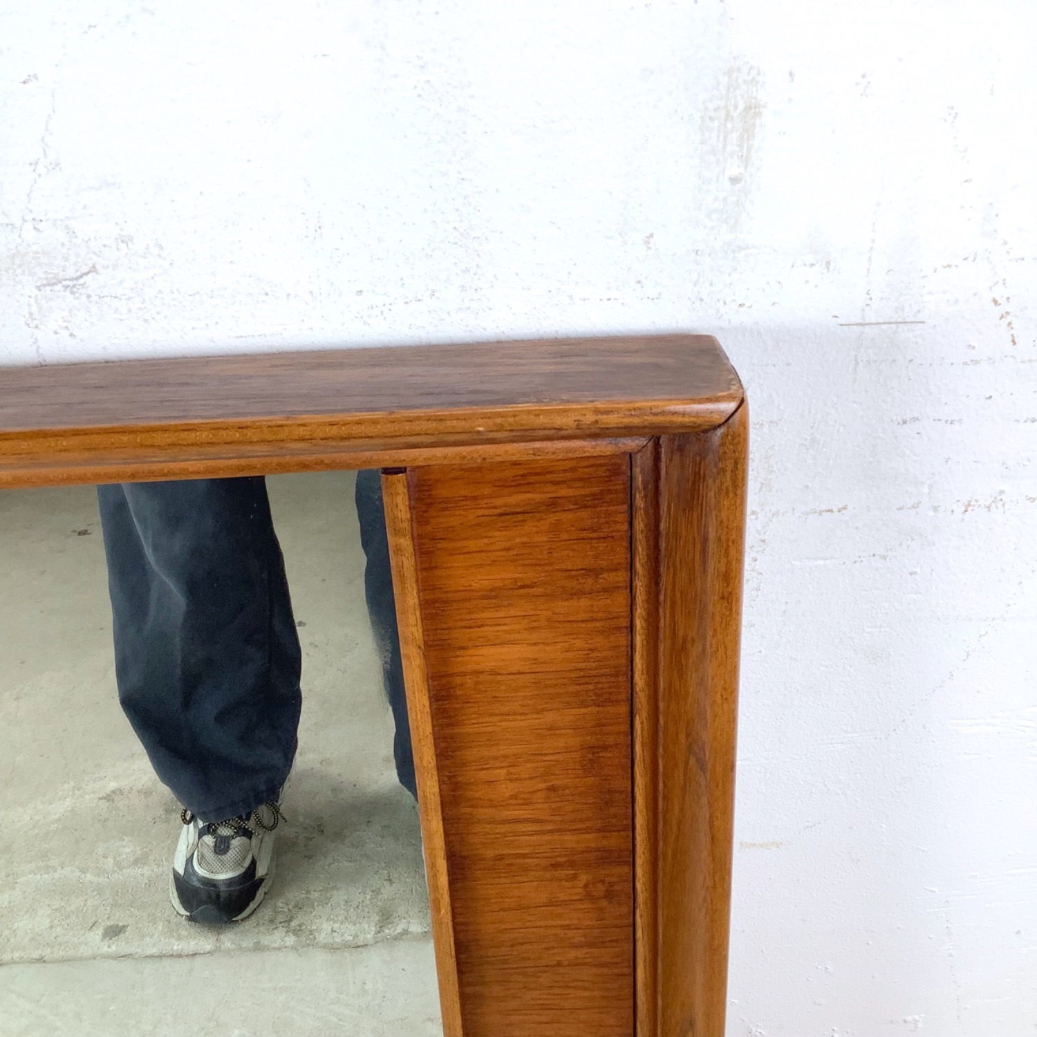 Vintage Walnut & Pecan Mirror Mid-Century - image-23
