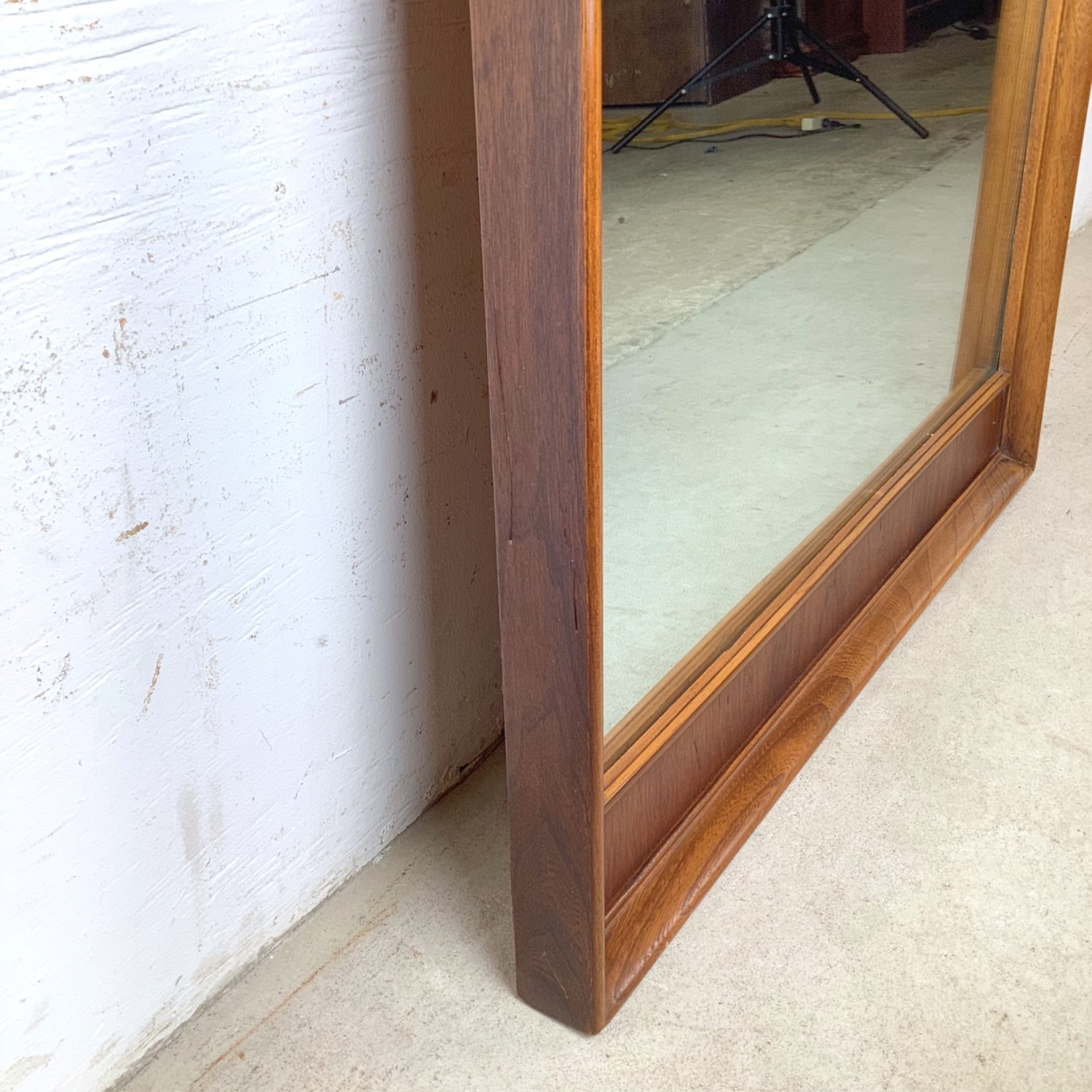 Vintage Walnut & Pecan Mirror Mid-Century - image-11