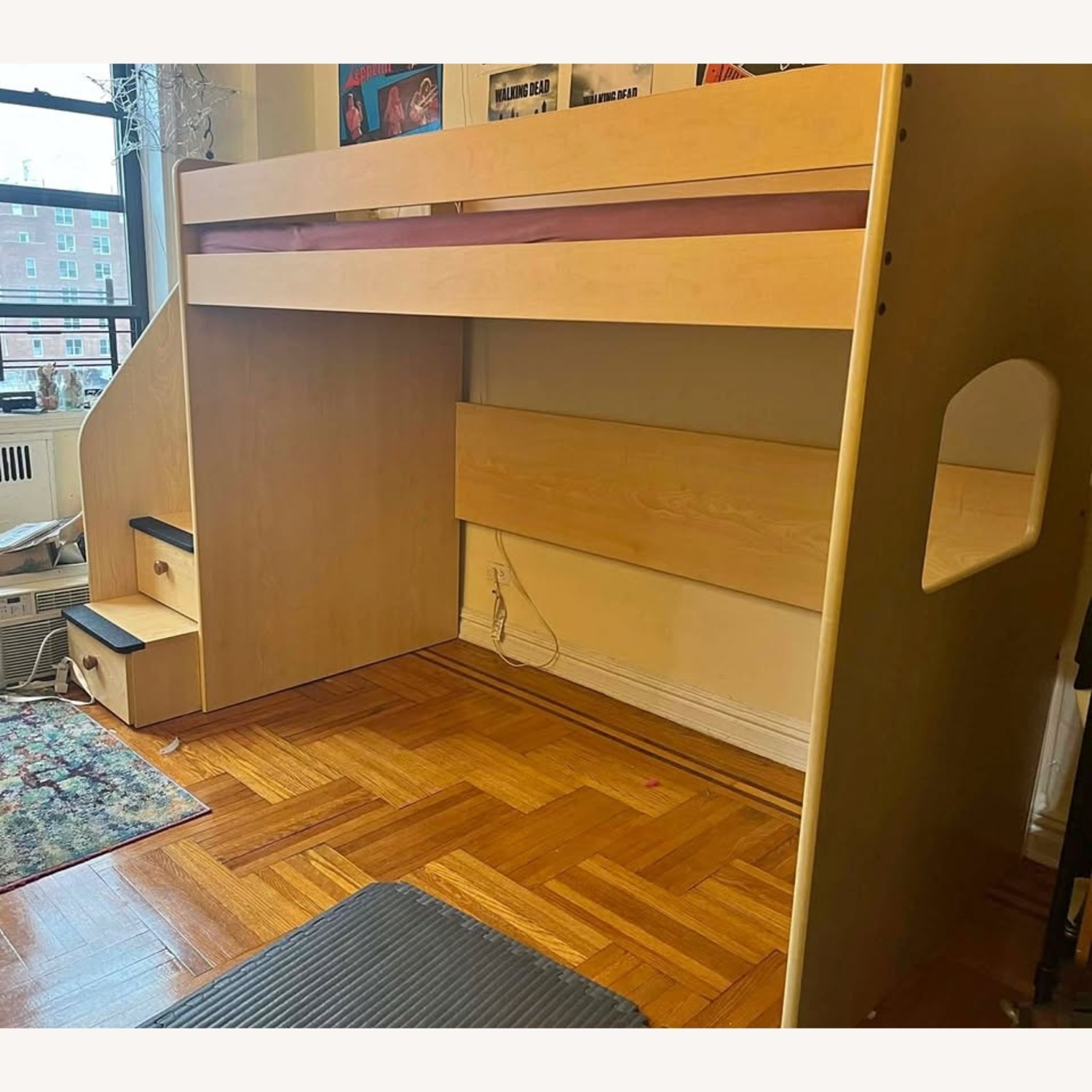 Berg Furniture Natural Wood Loft Bed - image-2