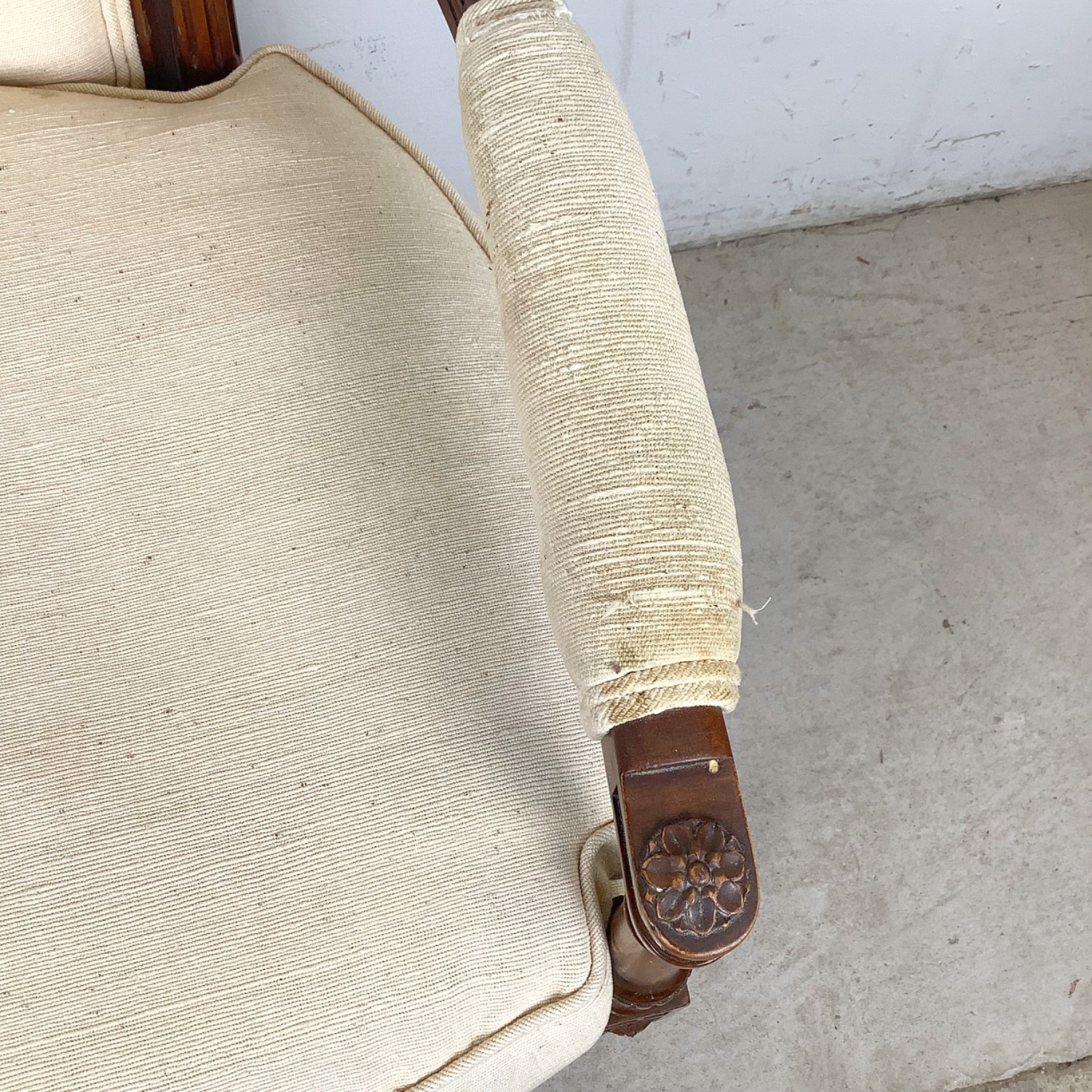 Vintage French LOUIS XVI Style Fauteuil Armchair - image-19