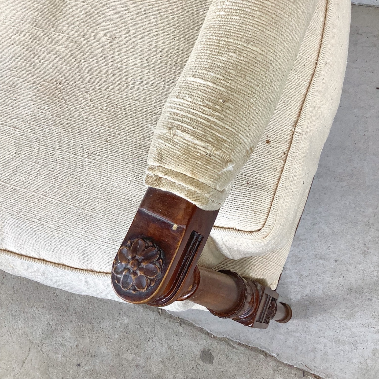 Vintage French LOUIS XVI Style Fauteuil Armchair - image-17