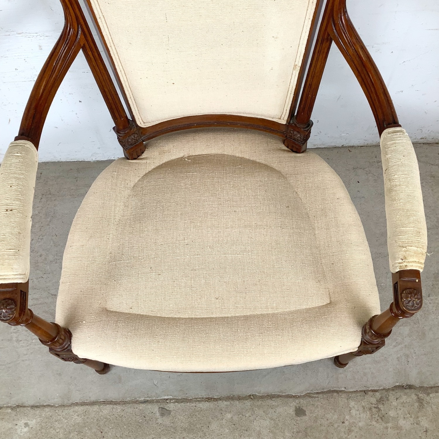 Vintage French LOUIS XVI Style Fauteuil Armchair - image-12