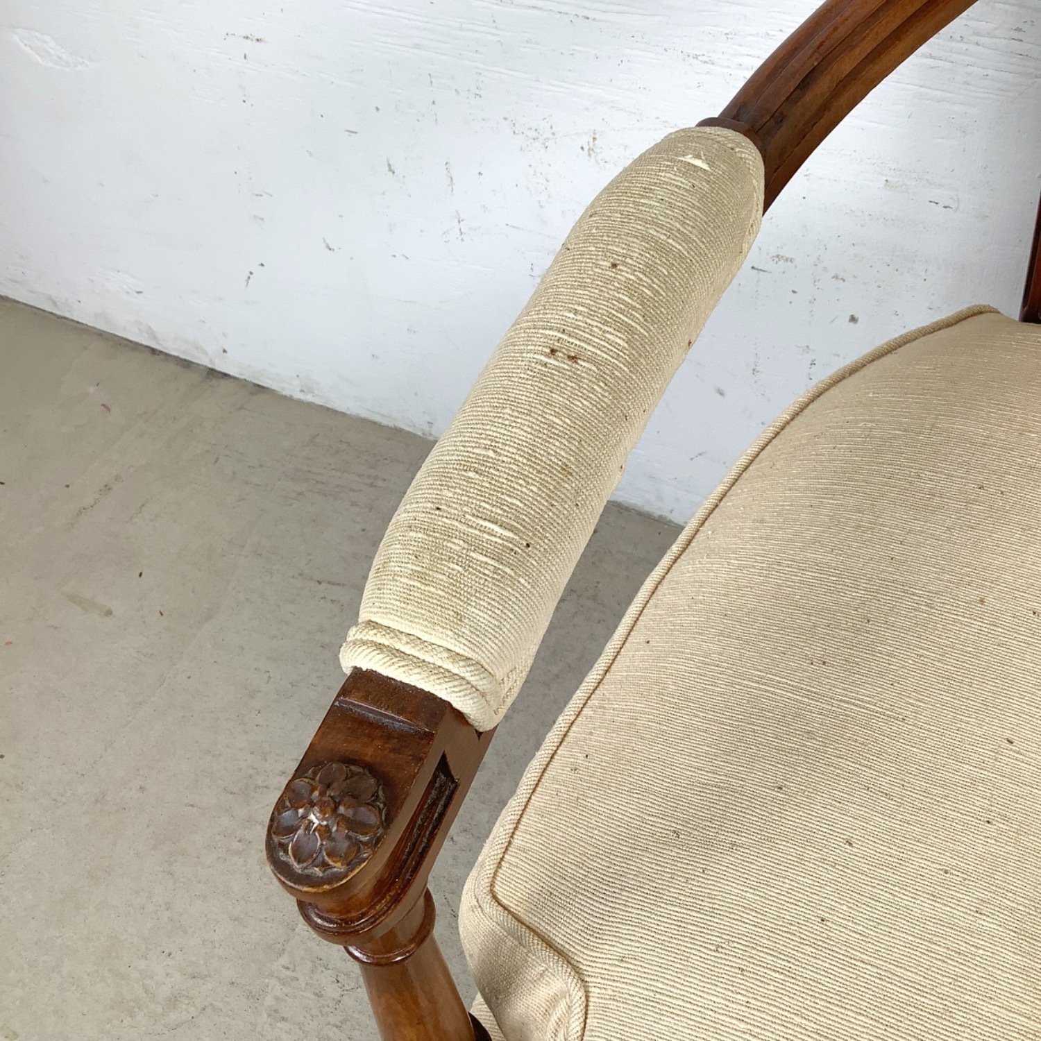 Vintage French LOUIS XVI Style Fauteuil Armchair - image-18