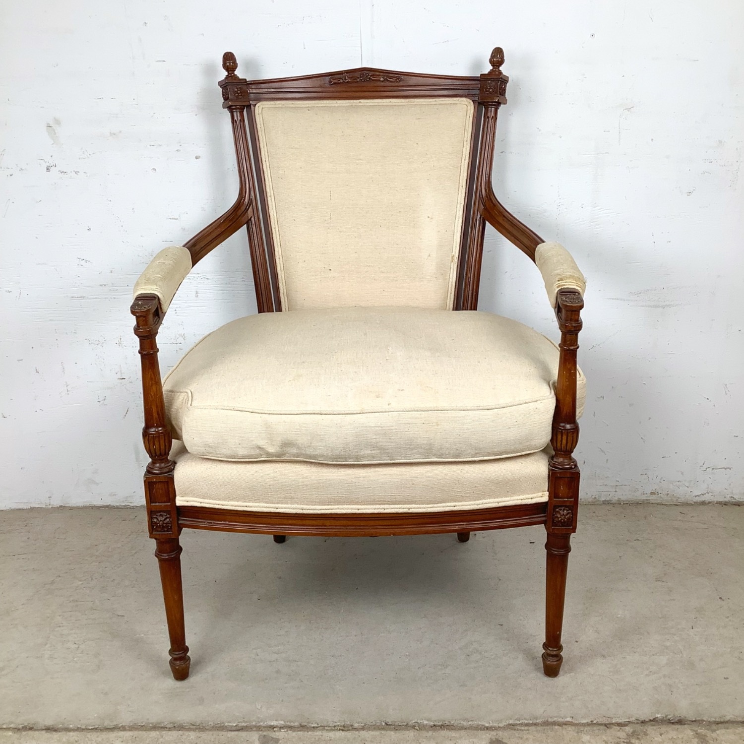 Vintage French LOUIS XVI Style Fauteuil Armchair - image-2
