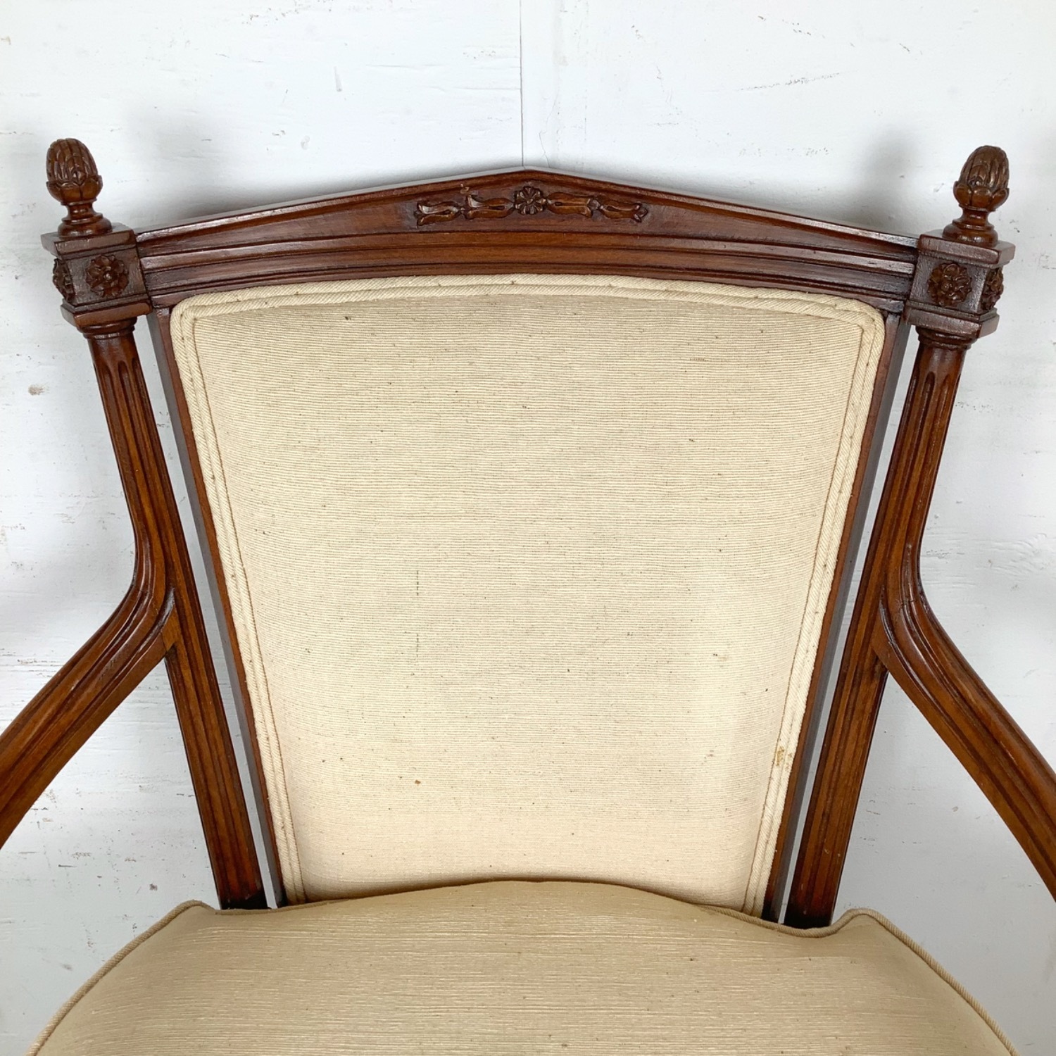 Vintage French LOUIS XVI Style Fauteuil Armchair - image-5