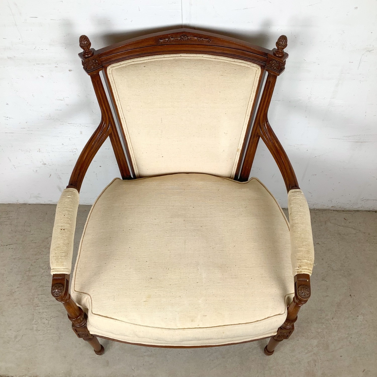 Vintage French LOUIS XVI Style Fauteuil Armchair - image-3