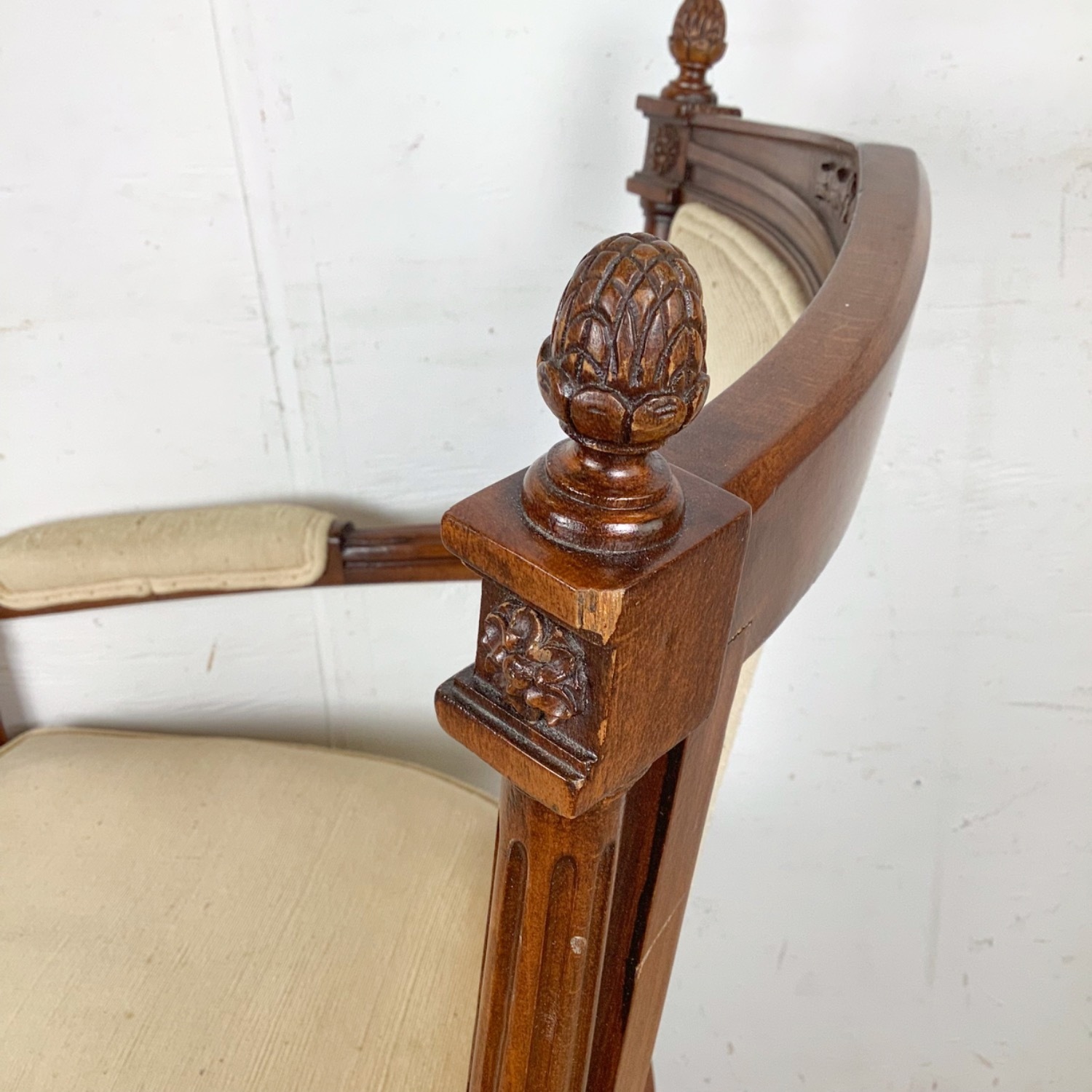Vintage French LOUIS XVI Style Fauteuil Armchair - image-13