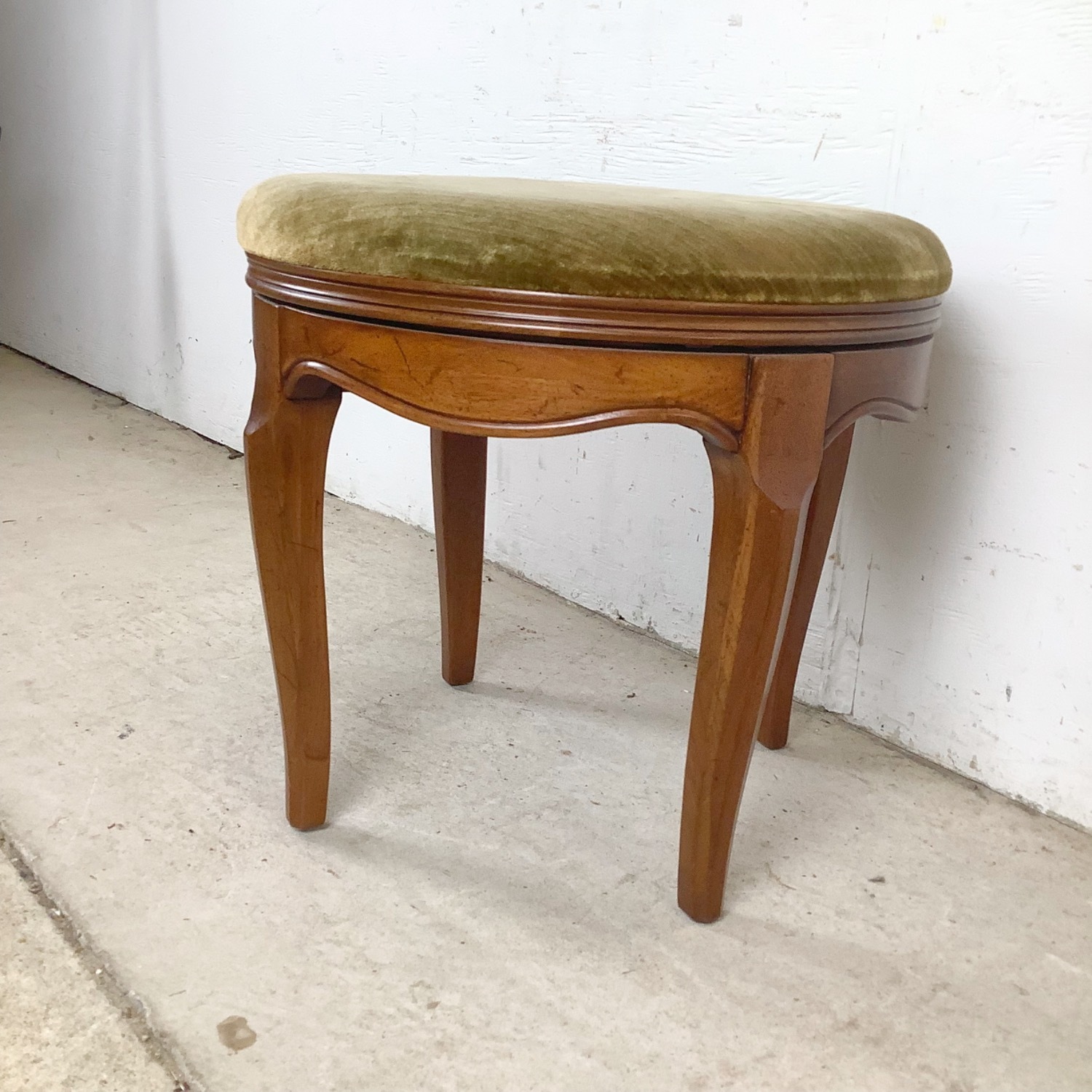 Vintage French Provincial Swivel Stool - image-12