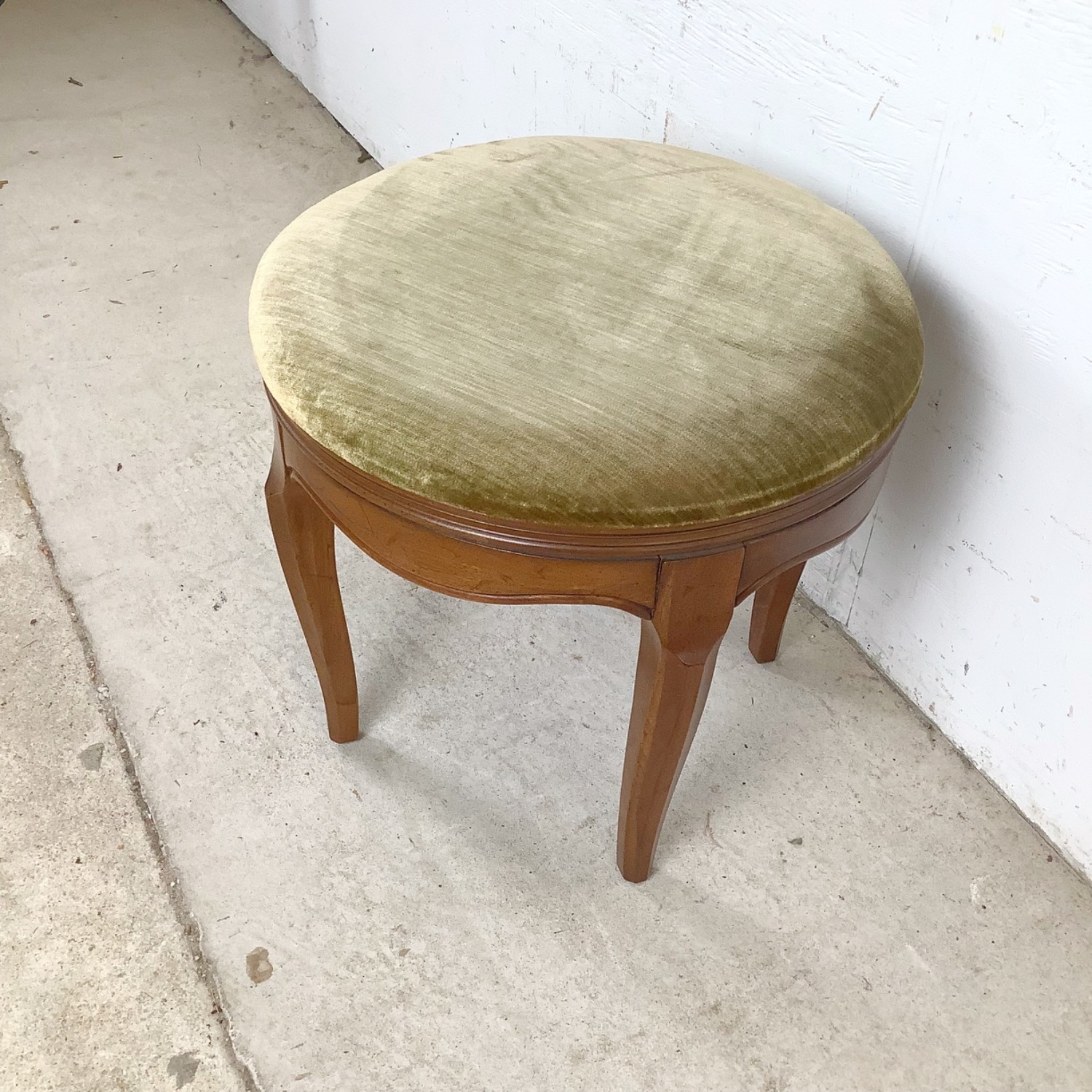 Vintage French Provincial Swivel Stool - image-11