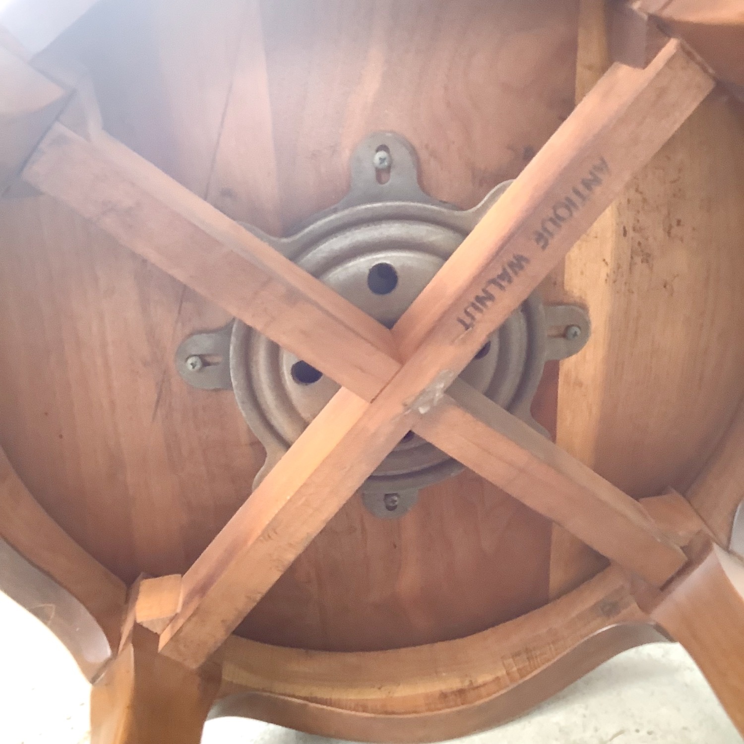 Vintage French Provincial Swivel Stool - image-10
