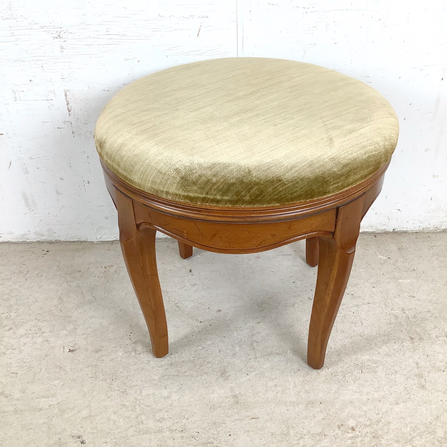 Vintage French Provincial Swivel Stool - image-4