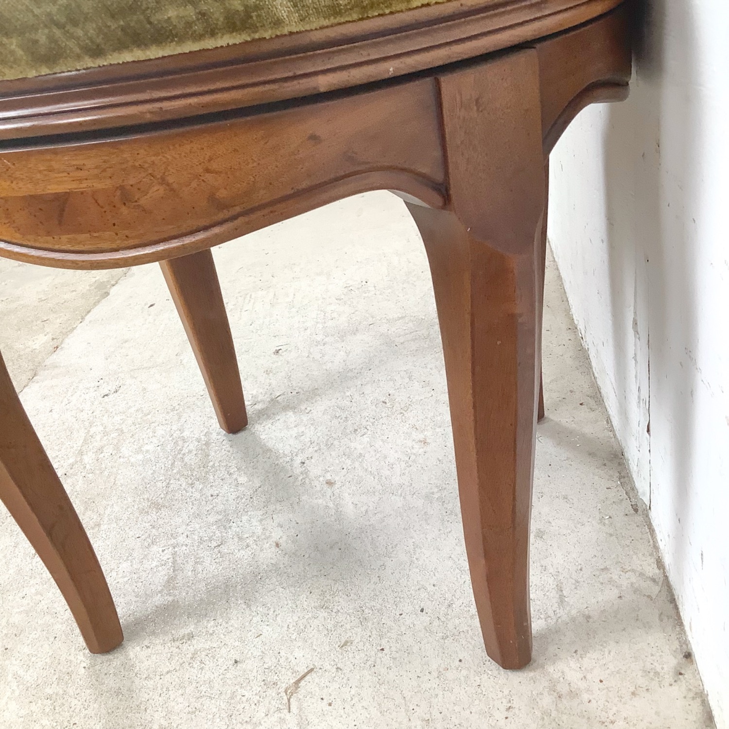 Vintage French Provincial Swivel Stool - image-9
