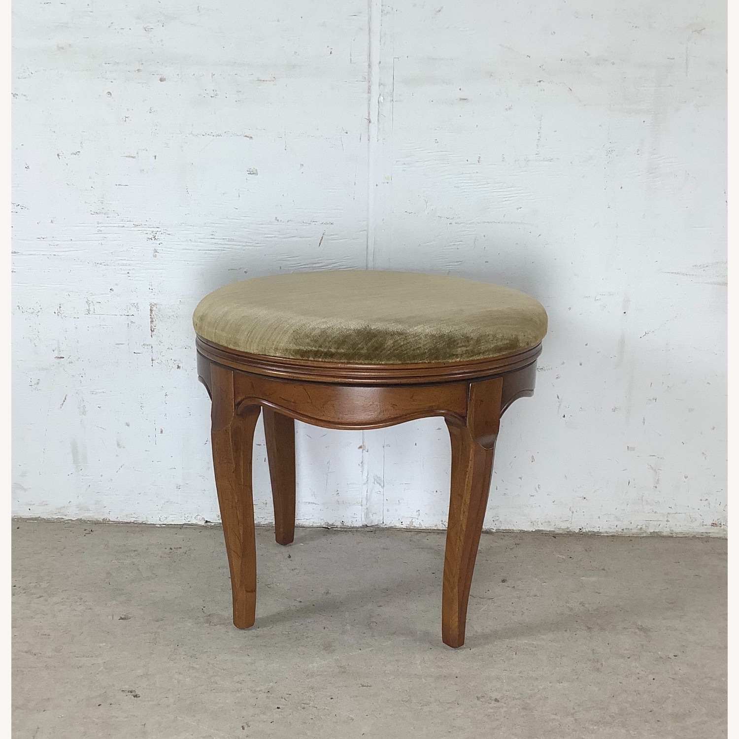Vintage French Provincial Swivel Stool - image-3