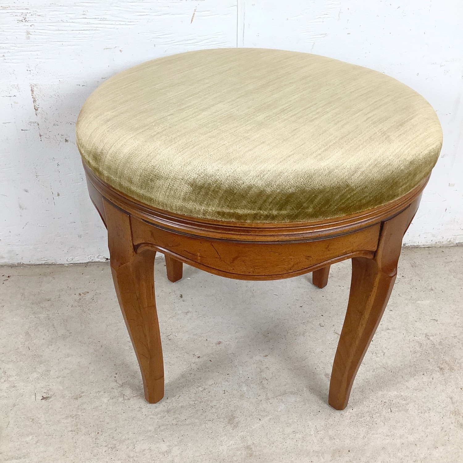 Vintage French Provincial Swivel Stool - image-7