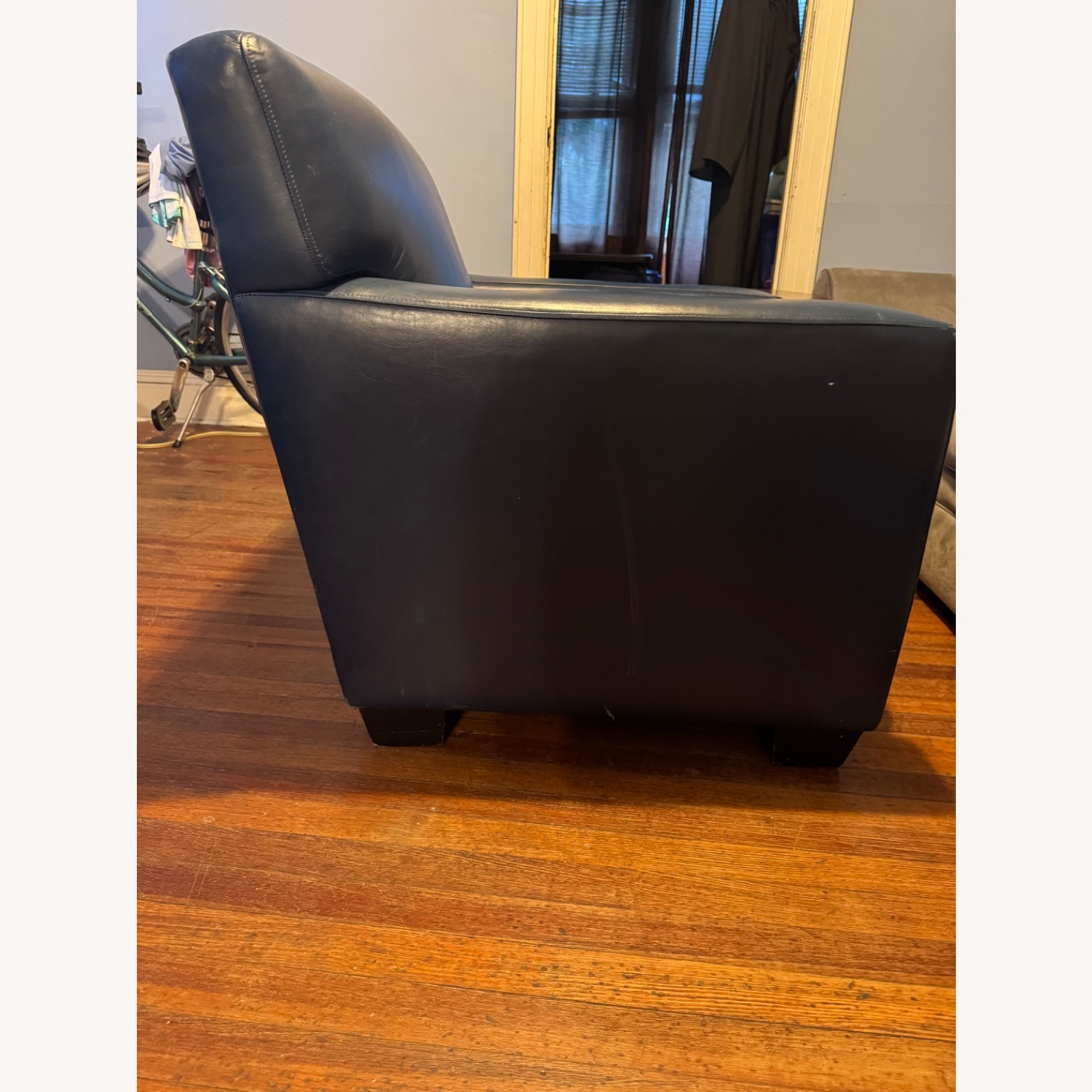 Blue Leather Armchair - image-7