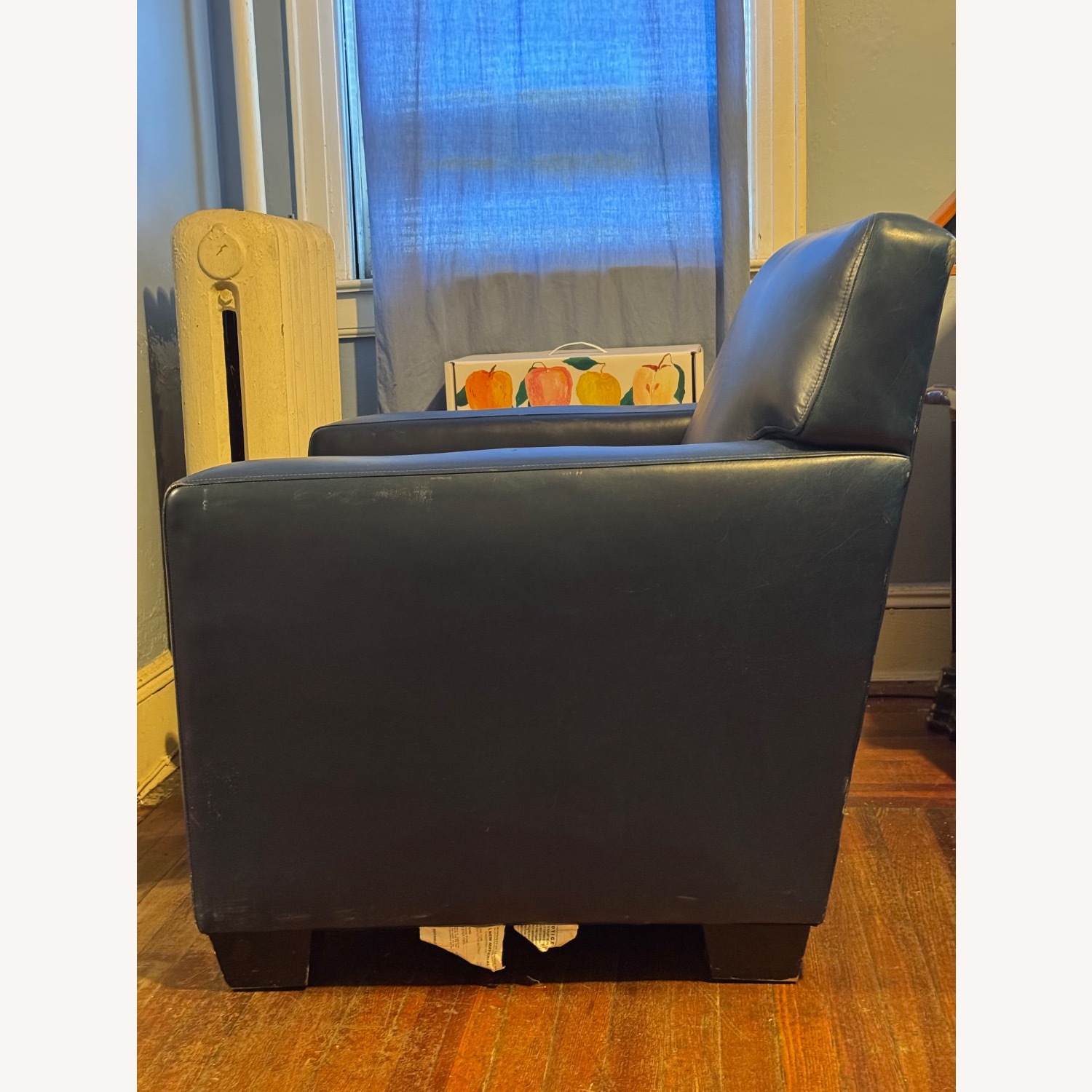 Blue Leather Armchair - image-4