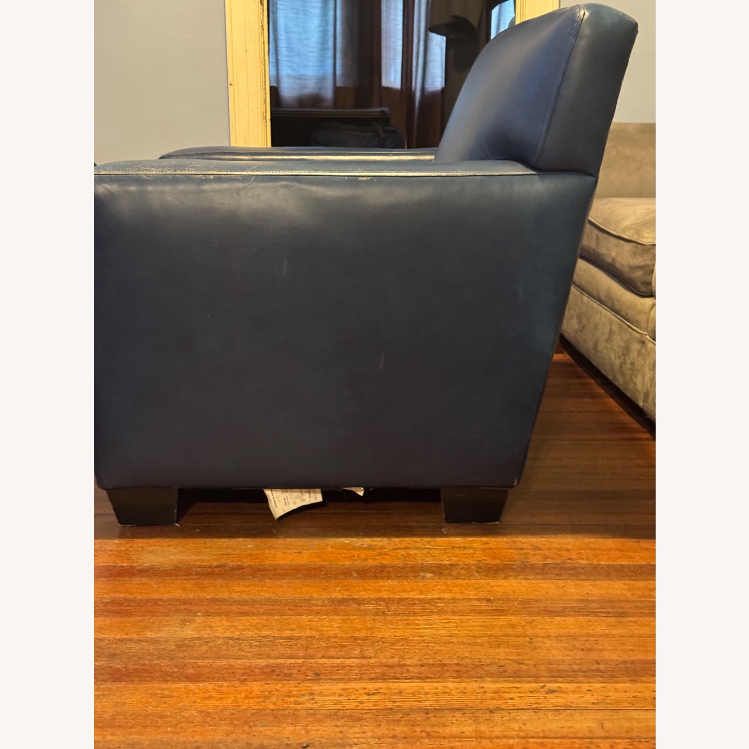 Blue Leather Armchair - image-8