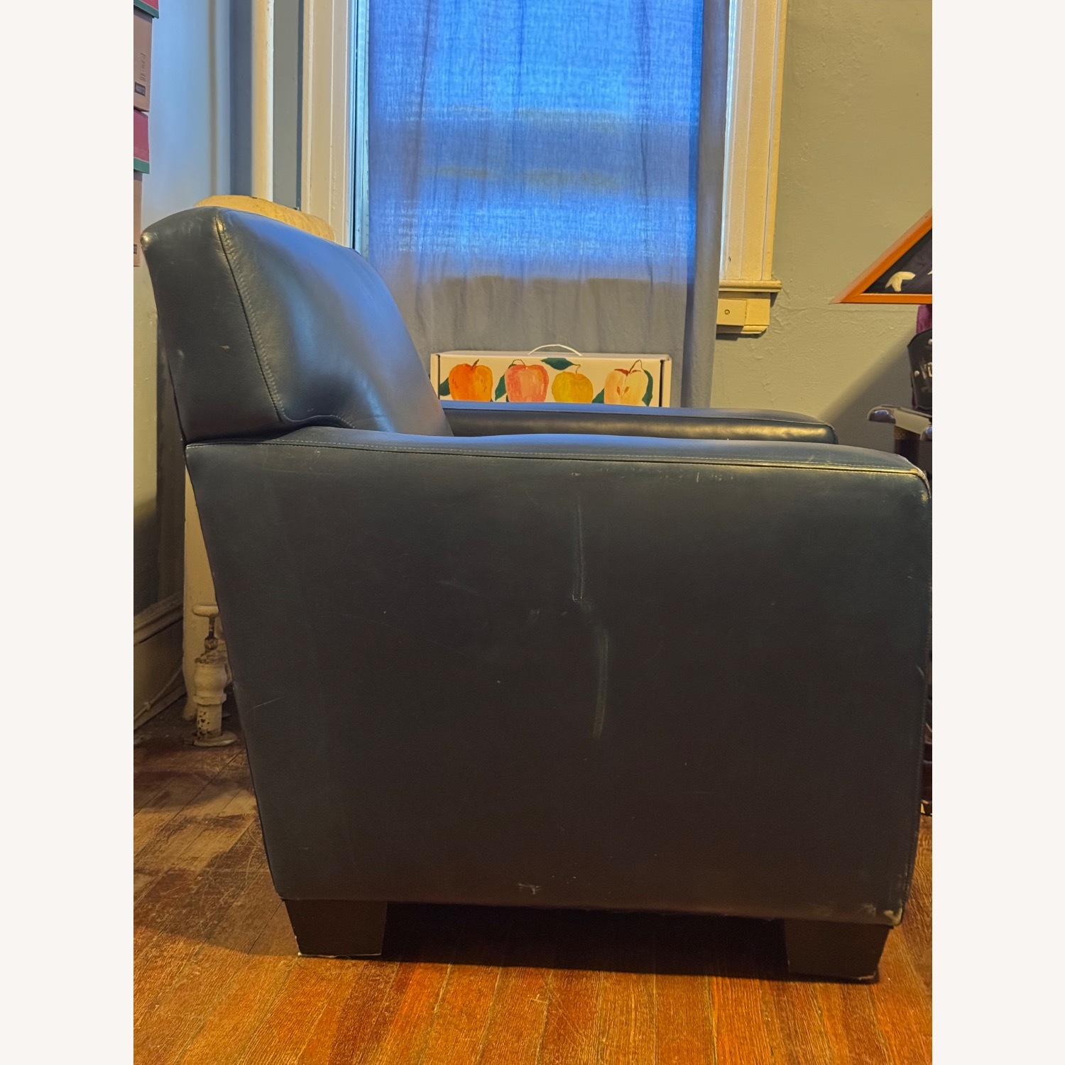 Blue Leather Armchair - image-3
