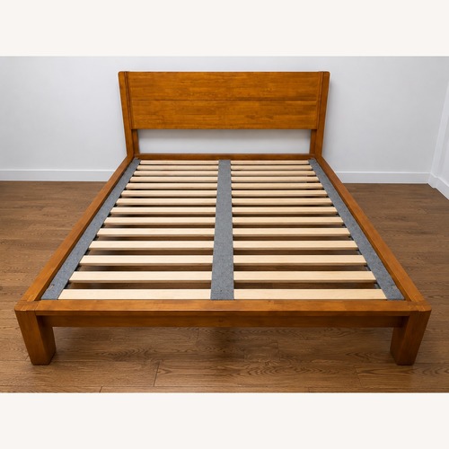 Used Thuma The Bed Walnut Wood Queen Bed for sale on AptDeco