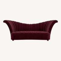 Christopher Guy Dita Red Velvet Chaise Lounge