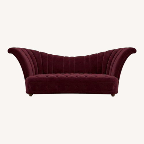 Used Christopher Guy Dita Red Velvet Chaise Lounge for sale on AptDeco