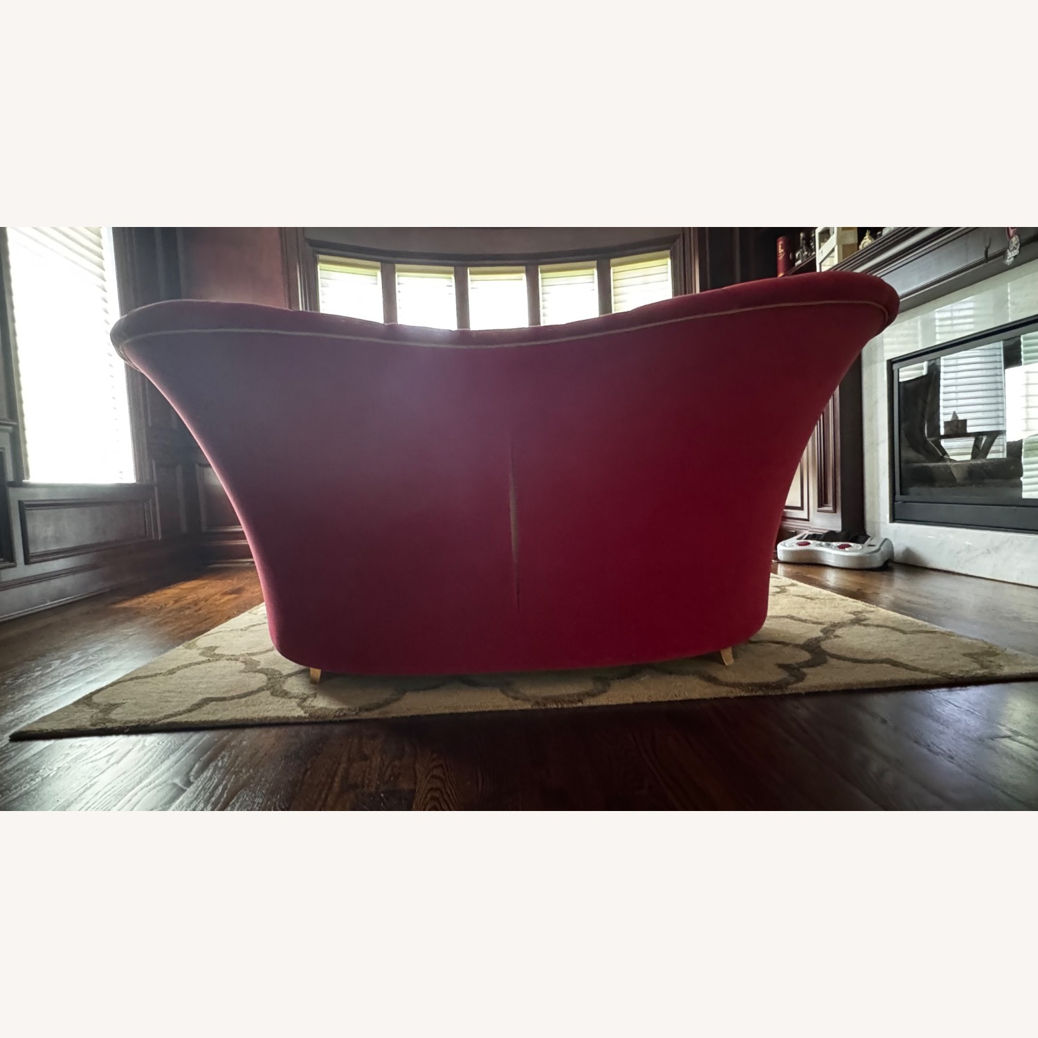 Christopher Guy Dita Red Velvet Chaise Lounge - image-3