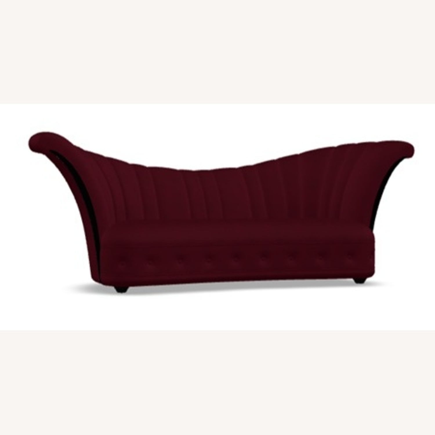 Christopher Guy Dita Red Velvet Chaise Lounge - image-5