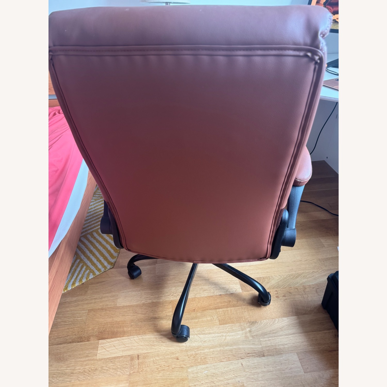 Wayfair Dark Brown Leather Office Chair - image-2