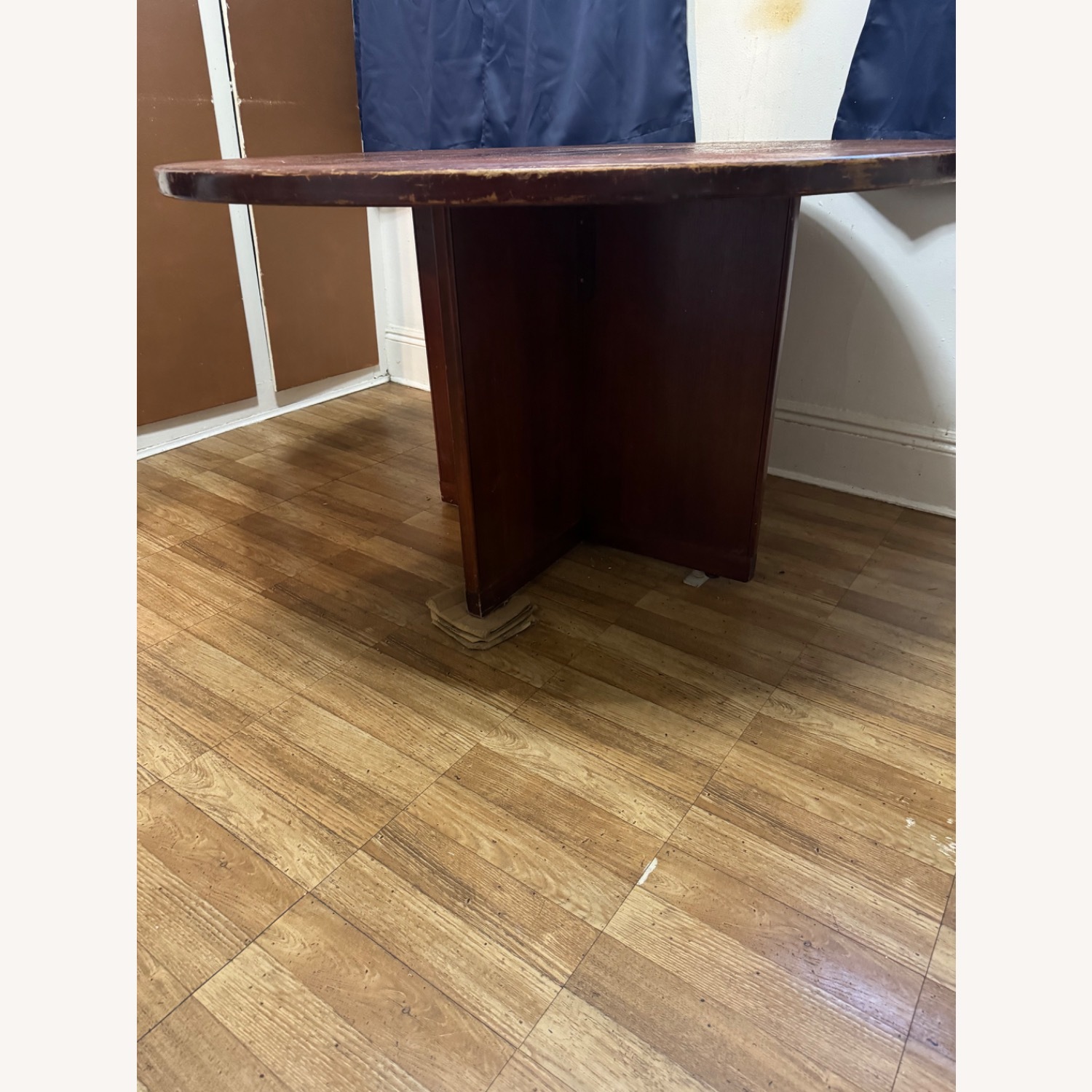 Dark Brown Wood Dining Table - image-2