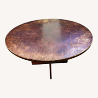 Dark Brown Wood Dining Table